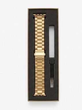 Gold Stainless Steel Link Watch Band - Missing Link/Part Read